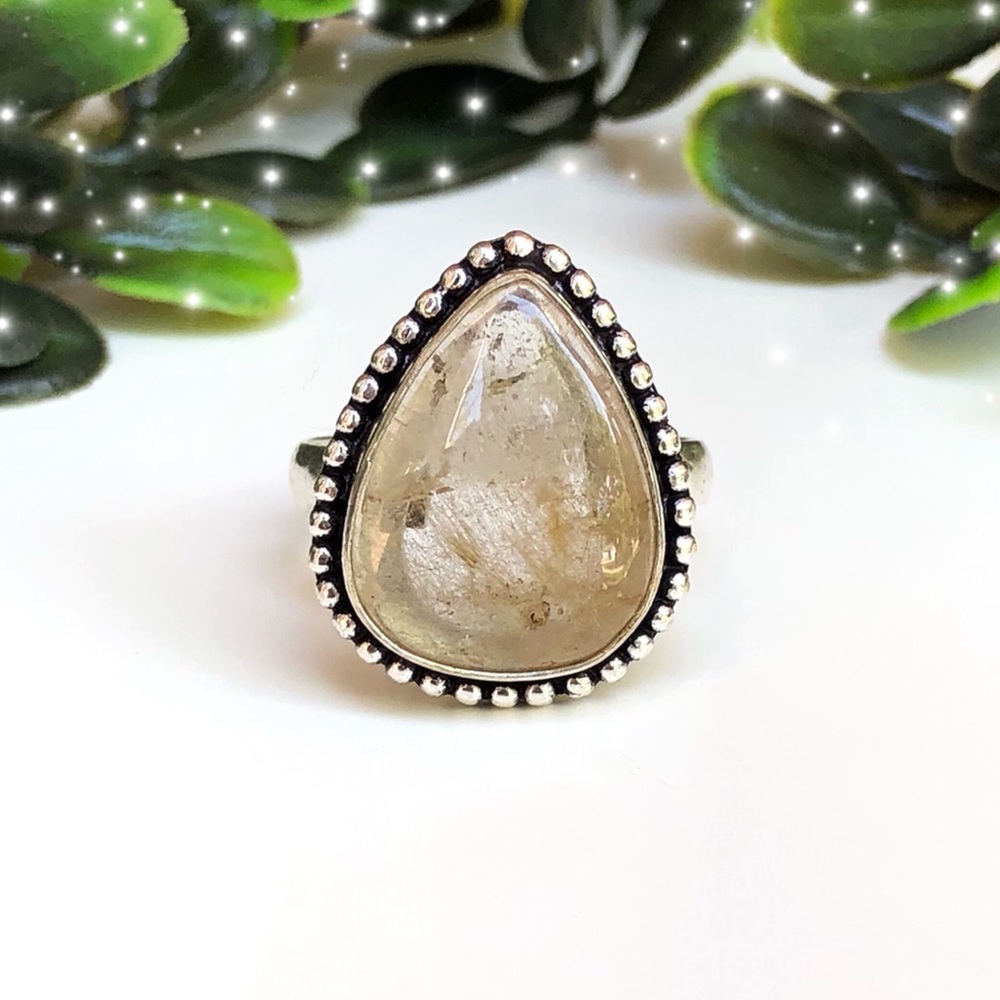 Golden Rutile Quartz Ring